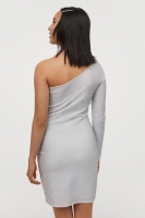 HM  Glittery one-shoulder dress