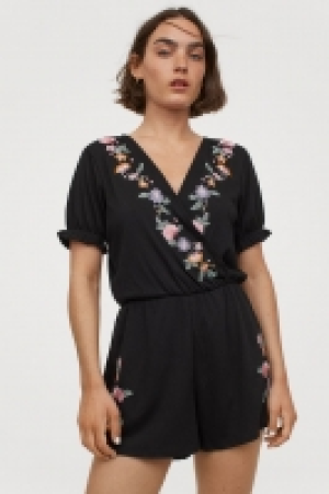 HM  Embroidered playsuit