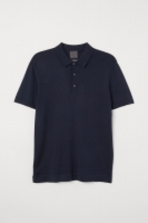 HM  Silk-blend polo shirt