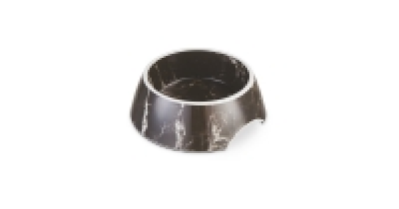 Medium Black Marble Pet Bowl