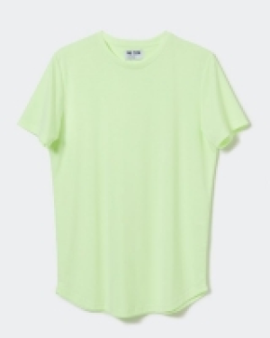 Paul Galvin Green Dipped Hem Tee Shirt