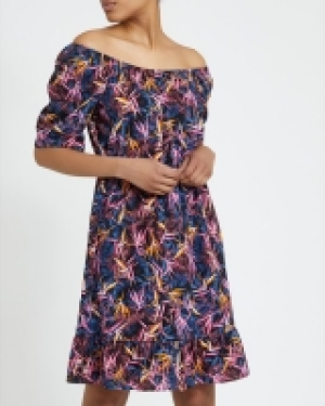 Printed Puff Sleeve Sundress