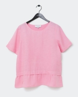 Dunnes Stores  Carolyn Donnelly The Edit Gathered Hem Linen Top