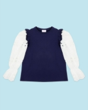 Dunnes Stores  Savida Embroidered Sleeves Sweatshirt