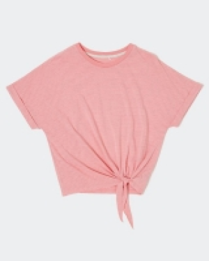 Cotton Modal Tie Hem T-Shirt