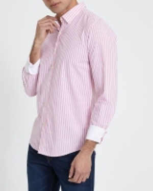 Long-Sleeved Slim Fit Cotton Slub Shirt 3.00 €