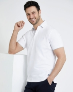 Dunnes Stores  Paul Costelloe Living White Stretch Pique Polo