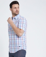 Dunnes Stores  Paul Costelloe Living Mint Check Short-Sleeved Shirt