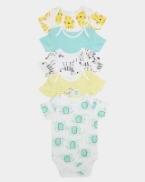 Dunnes Stores  Animal Bodysuits - Pack Of 5 (Newborn-9 months)