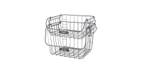 Aldi  Grey Tiered Wire Baskets 2 Pack