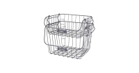 Aldi  Grey Fruit & Veg Wire Basket 2 Pack
