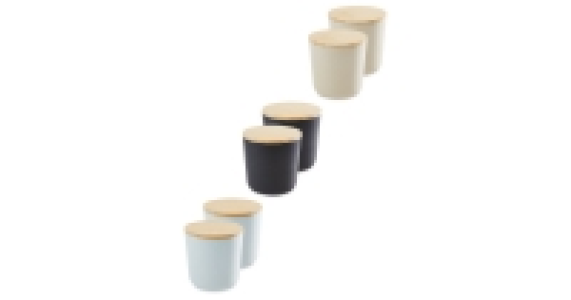 Aldi  Medium Bamboo Canisters 2 Pack