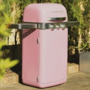 Joyces  Sahara Memphis Retro 2 Burner Gas BBQ Pink