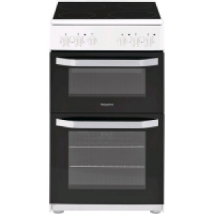 Joyces  Hotpoint 50cm Electric Twin Cavity Cooker HD5V92KCW