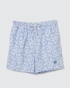 Paul Costelloe Living Blue Leaf Print Swim Short
