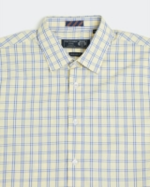Paul Costelloe Living Regular Fit Yellow Short-Sleeved Shirt