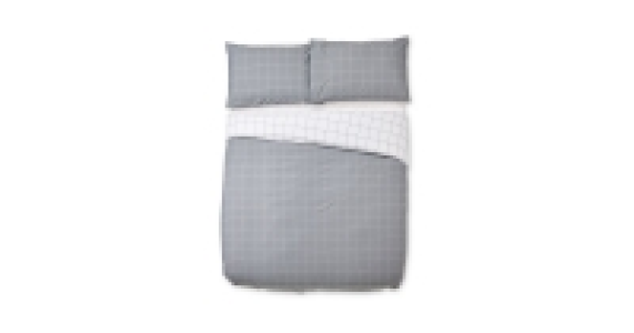 Aldi  Grey Non-Iron Double Duvet Set