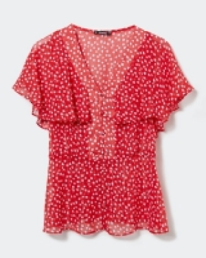 Dunnes Stores  Print V-Neck Blouse