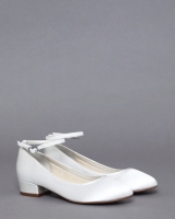 Dunnes Stores  Paul Costelloe Living Ivory Heeled Ballerina Shoes