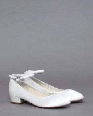 Paul Costelloe Living Ivory Heeled Ballerina Shoes
