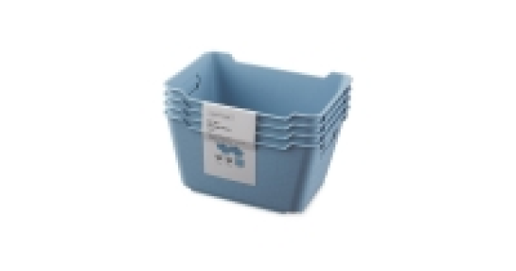 Blue 1.8L Storage Box 4 Pack