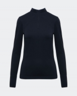 Long-Sleeved Seamfree Half Zip Top