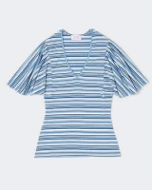 Savida Stripe V-Neck Top