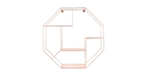 Copper Octagonal Wire Shelf 53cm