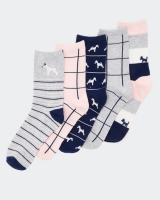 Dunnes Stores  Design Crew Sock - Pack Of 5