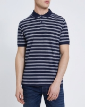 Dunnes Stores  Regular Fit Yarn Dye Pique Stripe Polo