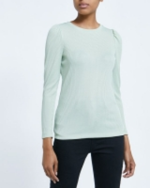 Rib Volume Sleeve Top