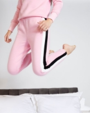 Dunnes Stores  Savida Farrah Pink Side Stripe Sweatpants