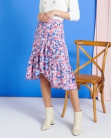 Dunnes Stores  Savida Floral Print Button Skirt