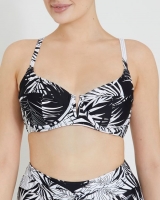 Dunnes Stores  Print Underwired F Cup Bikini Top