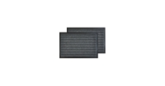 Grey Striped Utility Mats Twin Pack