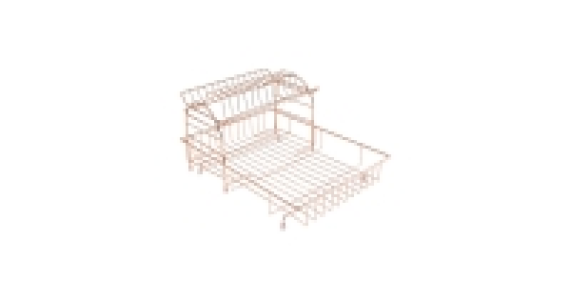 Aldi  Rose Gold 2 Tier Dish Drainer