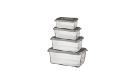 Grey Premium Food Containers 4 Pack