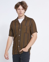 Dunnes Stores  Paul Galvin Short Sleeve Khaki Revere Shirt