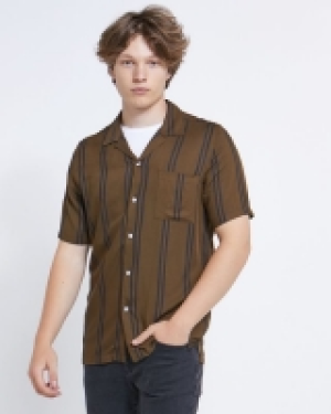 Paul Galvin Short Sleeve Khaki Revere Shirt