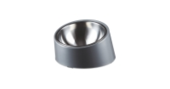 Pet Collection Grey Slanted Pet Bowl