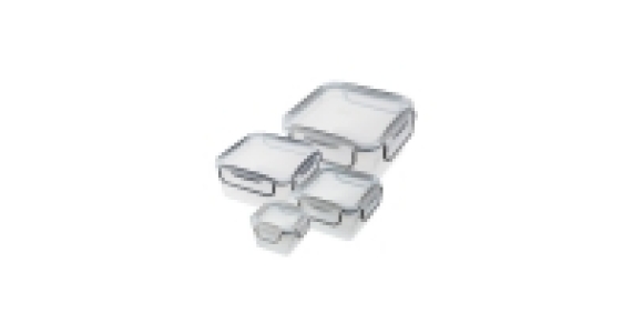 Square Greys Clip Lid Storage