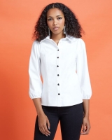 Dunnes Stores  Savida PU Shirt With Silver Buttons