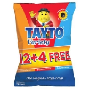 Tayto Assorted 12 Pack + 4 Free 400g