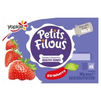 Centra  Yoplait Petit Filous Strawberry Small 6 Pack 47g