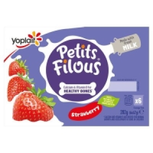 Centra  Yoplait Petit Filous Strawberry Small 6 Pack 47g