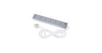 Aldi  Grey 5 Socket USB Extension & Lead
