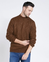 Dunnes Stores  Paul Costelloe Living Tan High Collar Cable Knit Jumper