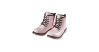 Aldi  Girls Pink Patent Leather Boots