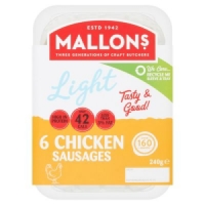 Mallons Chicken Low Fat Gluten Free Sausage 240g