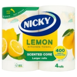 Nicky Lemon Kitchen Towel 4 Roll